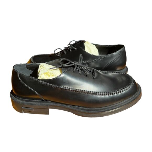 Fendi NWB Black Lace Up Calf Leather Dress Loafers main image 10
